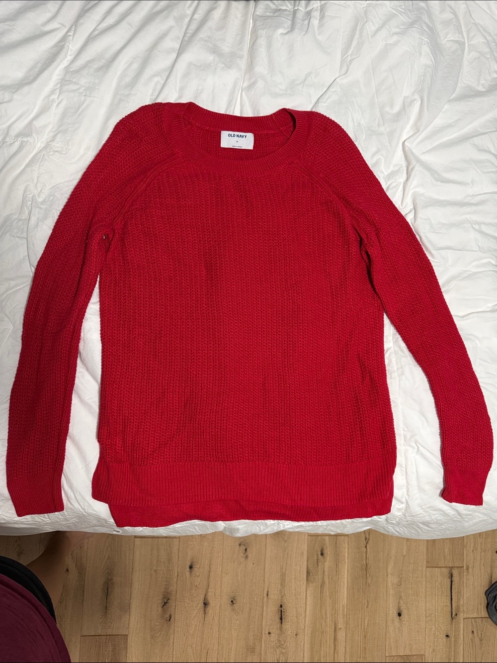 Old Navy Women's Bright Red Crewneck Sweater